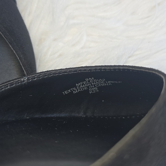 Marc Fisher Elesia2 Black Pointed Toe Ankle Strap Ballet Flats Sz.9 Whimsigoth - Picture 11 of 13